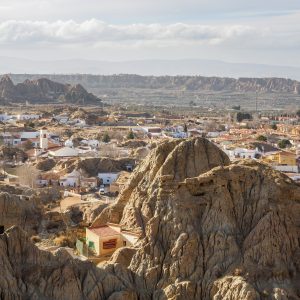 Guadix cave houses and desereted mountains, Spain